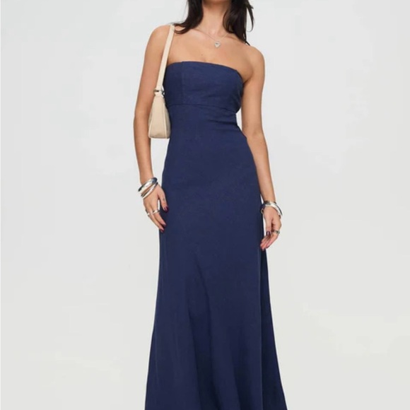 NWOT Princess Polly Yahir Blue Strapless Sheath Dress for Special Ocassions - Picture 1 of 10